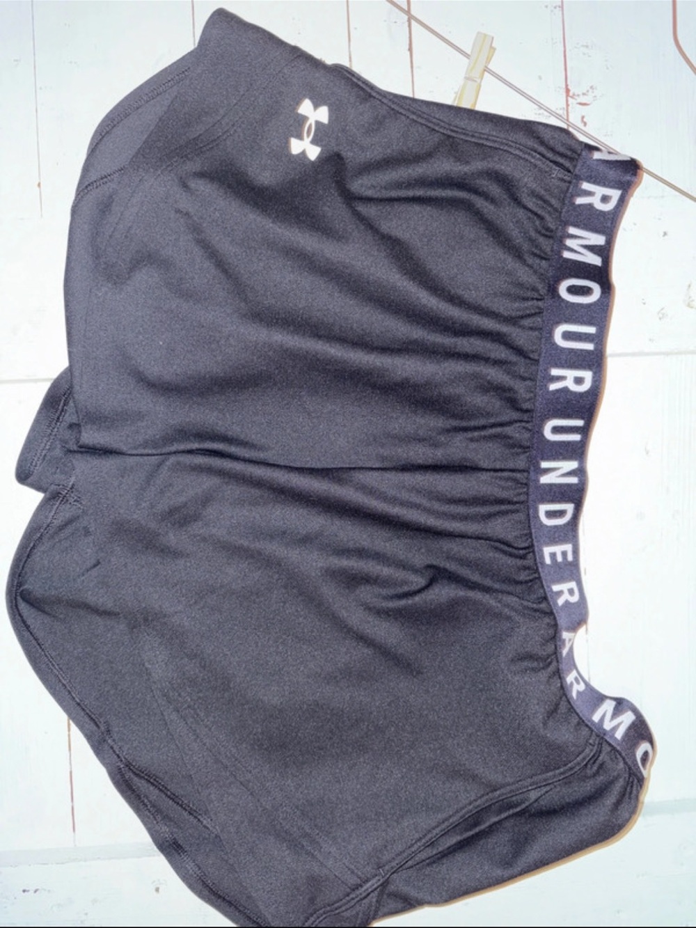 Under Armour Black Women's Athletic Shorts with Logo Waistband